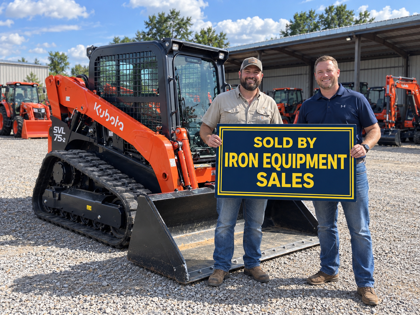 Combine harvester and skid steer equipment